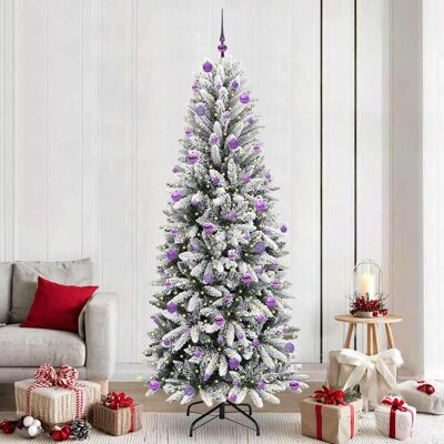 vidaXL Künstlicher Weihnachtsbaum mit 300 LEDs mit Ständer Weiß 240 cm - Weiß vidaXL Künstlicher Weihnachtsbaum mit 300 LEDs mit Ständer Weiß 240 cm - Weiß