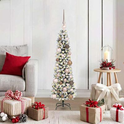 vidaXL Künstlicher Weihnachtsbaum mit 150 LEDs mit Ständer Weiß 120 cm - Weiß vidaXL Künstlicher Weihnachtsbaum mit 150 LEDs mit Ständer Weiß 120 cm - Weiß