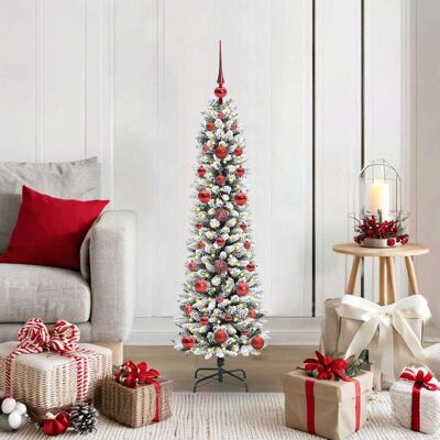 vidaXL Künstlicher Weihnachtsbaum mit 150 LEDs mit Ständer Weiß 120 cm - Weiß vidaXL Künstlicher Weihnachtsbaum mit 150 LEDs mit Ständer Weiß 120 cm - Weiß