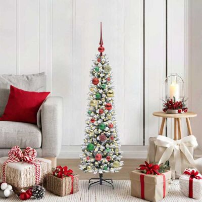 vidaXL Künstlicher Weihnachtsbaum mit 150 LEDs mit Ständer Weiß 120 cm - Weiß vidaXL Künstlicher Weihnachtsbaum mit 150 LEDs mit Ständer Weiß 120 cm - Weiß