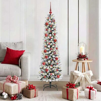 vidaXL Künstlicher Weihnachtsbaum mit 150 LEDs mit Ständer Weiß 150 cm - Weiß vidaXL Künstlicher Weihnachtsbaum mit 150 LEDs mit Ständer Weiß 150 cm - Weiß