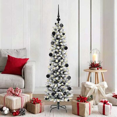 vidaXL Künstlicher Weihnachtsbaum mit 150 LEDs mit Ständer Weiß 150 cm - Weiß vidaXL Künstlicher Weihnachtsbaum mit 150 LEDs mit Ständer Weiß 150 cm - Weiß