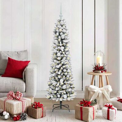 vidaXL Künstlicher Weihnachtsbaum mit 150 LEDs mit Ständer Weiß 150 cm - Weiß vidaXL Künstlicher Weihnachtsbaum mit 150 LEDs mit Ständer Weiß 150 cm - Weiß