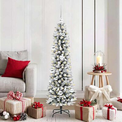 vidaXL Künstlicher Weihnachtsbaum mit 150 LEDs mit Ständer Weiß 150 cm - Weiß vidaXL Künstlicher Weihnachtsbaum mit 150 LEDs mit Ständer Weiß 150 cm - Weiß