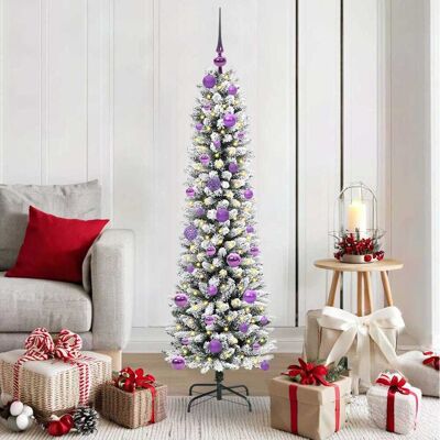 vidaXL Künstlicher Weihnachtsbaum mit 150 LEDs mit Ständer Weiß 150 cm - Weiß vidaXL Künstlicher Weihnachtsbaum mit 150 LEDs mit Ständer Weiß 150 cm - Weiß