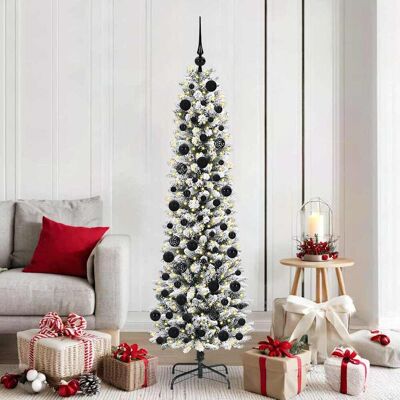 vidaXL Künstlicher Weihnachtsbaum mit 300 LEDs mit Ständer Weiß 180 cm - Weiß vidaXL Künstlicher Weihnachtsbaum mit 300 LEDs mit Ständer Weiß 180 cm - Weiß