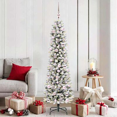 vidaXL Künstlicher Weihnachtsbaum mit 300 LEDs mit Ständer Weiß 180 cm - Weiß vidaXL Künstlicher Weihnachtsbaum mit 300 LEDs mit Ständer Weiß 180 cm - Weiß