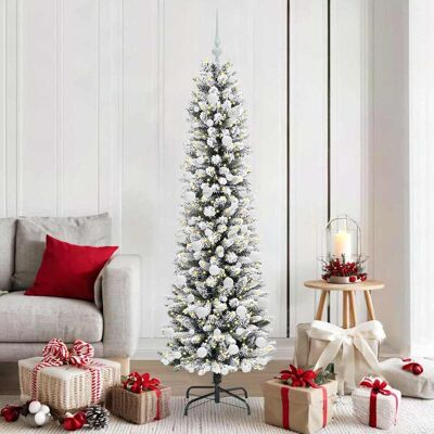 vidaXL Künstlicher Weihnachtsbaum mit 300 LEDs mit Ständer Weiß 180 cm - Weiß vidaXL Künstlicher Weihnachtsbaum mit 300 LEDs mit Ständer Weiß 180 cm - Weiß