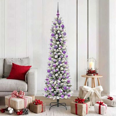 vidaXL Künstlicher Weihnachtsbaum mit 300 LEDs mit Ständer Weiß 180 cm - Weiß vidaXL Künstlicher Weihnachtsbaum mit 300 LEDs mit Ständer Weiß 180 cm - Weiß