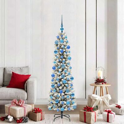 vidaXL Künstlicher Weihnachtsbaum mit 300 LEDs mit Ständer Weiß 180 cm - Weiß vidaXL Künstlicher Weihnachtsbaum mit 300 LEDs mit Ständer Weiß 180 cm - Weiß