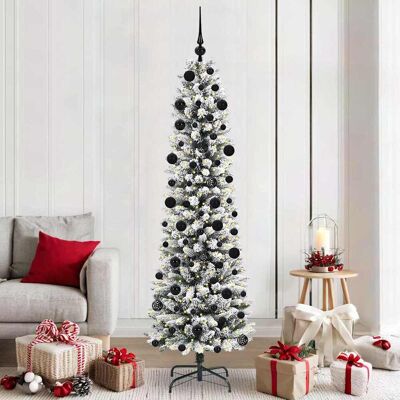 vidaXL Künstlicher Weihnachtsbaum mit 300 LEDs mit Ständer Weiß 210 cm - Weiß vidaXL Künstlicher Weihnachtsbaum mit 300 LEDs mit Ständer Weiß 210 cm - Weiß