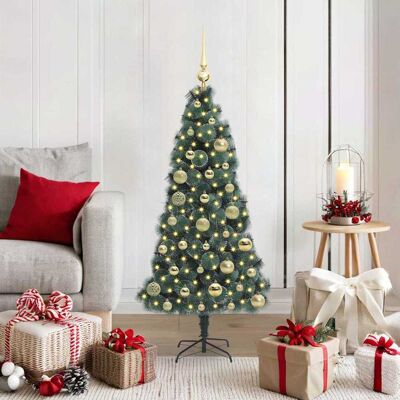 vidaXL Künstlicher vorbeleuchteter Weihnachtsbaum mit Kugelset 120 cm - Grün vidaXL Künstlicher vorbeleuchteter Weihnachtsbaum mit Kugelset 120 cm - Grün