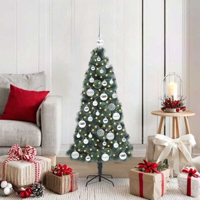vidaXL Künstlicher vorbeleuchteter Weihnachtsbaum mit Kugelset 120 cm - Grün vidaXL Künstlicher vorbeleuchteter Weihnachtsbaum mit Kugelset 120 cm - Grün