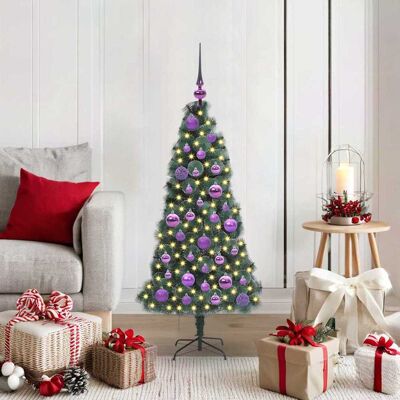vidaXL Künstlicher vorbeleuchteter Weihnachtsbaum mit Kugelset 120 cm - Grün vidaXL Künstlicher vorbeleuchteter Weihnachtsbaum mit Kugelset 120 cm - Grün