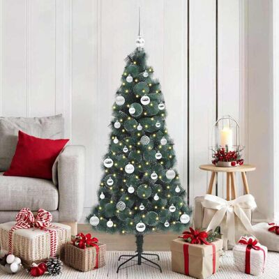 vidaXL Künstlicher vorbeleuchteter Weihnachtsbaum mit Kugelset 150 cm - Grün vidaXL Künstlicher vorbeleuchteter Weihnachtsbaum mit Kugelset 150 cm - Grün