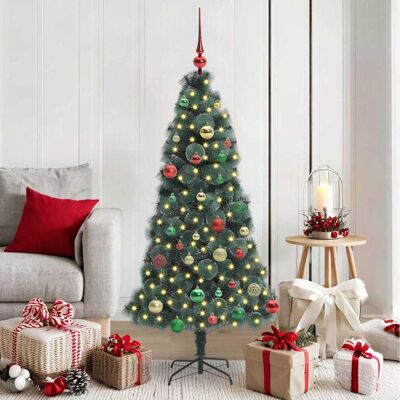 vidaXL Künstlicher vorbeleuchteter Weihnachtsbaum mit Kugelset 150 cm - Grün vidaXL Künstlicher vorbeleuchteter Weihnachtsbaum mit Kugelset 150 cm - Grün
