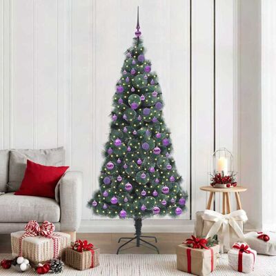 vidaXL Künstlicher vorbeleuchteter Weihnachtsbaum mit Kugelset 180 cm - Grün vidaXL Künstlicher vorbeleuchteter Weihnachtsbaum mit Kugelset 180 cm - Grün