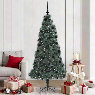 vidaXL Künstlicher vorbeleuchteter Weihnachtsbaum mit Kugelset 210 cm - Grün vidaXL Künstlicher vorbeleuchteter Weihnachtsbaum mit Kugelset 210 cm - Grün