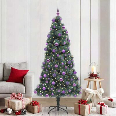 vidaXL Künstlicher vorbeleuchteter Weihnachtsbaum mit Kugelset 210 cm - Grün vidaXL Künstlicher vorbeleuchteter Weihnachtsbaum mit Kugelset 210 cm - Grün