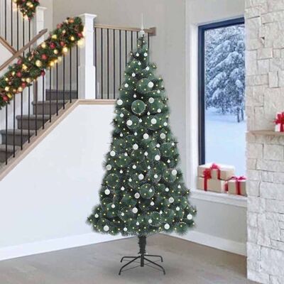 vidaXL Künstlicher vorbeleuchteter Weihnachtsbaum mit Kugelset 240 cm - Grün vidaXL Künstlicher vorbeleuchteter Weihnachtsbaum mit Kugelset 240 cm - Grün