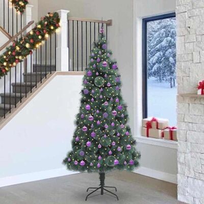 vidaXL Künstlicher vorbeleuchteter Weihnachtsbaum mit Kugelset 240 cm - Grün vidaXL Künstlicher vorbeleuchteter Weihnachtsbaum mit Kugelset 240 cm - Grün