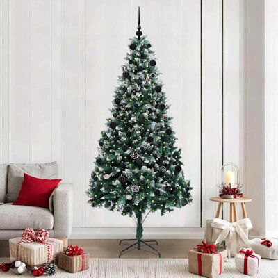 vidaXL Künstlicher Weihnachtsbaum mit 300 LEDs mit Ständer Grün 210 cm - Grün vidaXL Künstlicher Weihnachtsbaum mit 300 LEDs mit Ständer Grün 210 cm - Grün