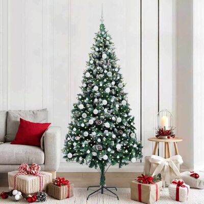 vidaXL Künstlicher Weihnachtsbaum mit 300 LEDs mit Ständer Grün 210 cm - Grün vidaXL Künstlicher Weihnachtsbaum mit 300 LEDs mit Ständer Grün 210 cm - Grün