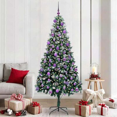 vidaXL Künstlicher Weihnachtsbaum mit 300 LEDs mit Ständer Grün 210 cm - Grün vidaXL Künstlicher Weihnachtsbaum mit 300 LEDs mit Ständer Grün 210 cm - Grün