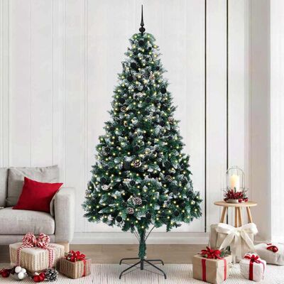 vidaXL Künstlicher Weihnachtsbaum mit 300 LEDs mit Ständer Grün 240 cm - Grün vidaXL Künstlicher Weihnachtsbaum mit 300 LEDs mit Ständer Grün 240 cm - Grün