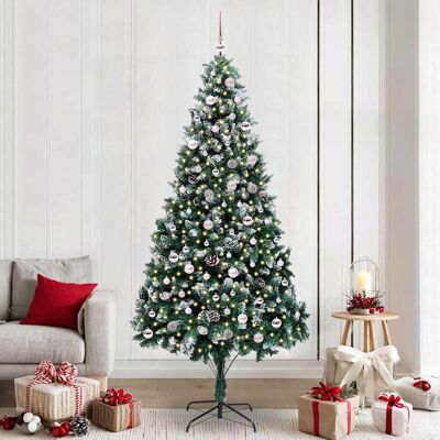 vidaXL Künstlicher Weihnachtsbaum mit 300 LEDs mit Ständer Grün 240 cm - Grün vidaXL Künstlicher Weihnachtsbaum mit 300 LEDs mit Ständer Grün 240 cm - Grün