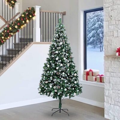 vidaXL Künstlicher Weihnachtsbaum mit 300 LEDs mit Ständer Grün 240 cm - Grün vidaXL Künstlicher Weihnachtsbaum mit 300 LEDs mit Ständer Grün 240 cm - Grün