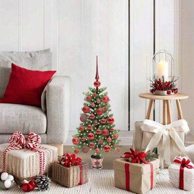 vidaXL Weihnachtsbaum mit 150 LEDs mit Ständer Grün 65 cm PE - Grün vidaXL Weihnachtsbaum mit 150 LEDs mit Ständer Grün 65 cm PE - Grün