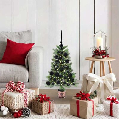 vidaXL Weihnachtsbaum mit 150 LEDs mit Ständer Grün 65 cm PE - Grün vidaXL Weihnachtsbaum mit 150 LEDs mit Ständer Grün 65 cm PE - Grün
