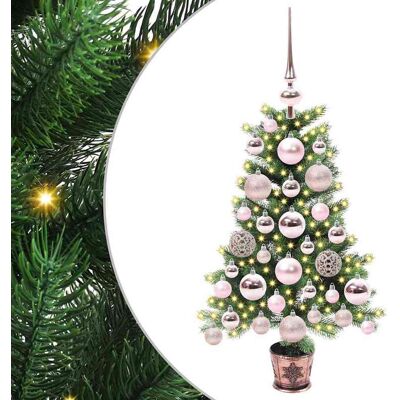 vidaXL Weihnachtsbaum mit 150 LEDs mit Ständer Grün 65 cm PE - Grün vidaXL Weihnachtsbaum mit 150 LEDs mit Ständer Grün 65 cm PE - Grün