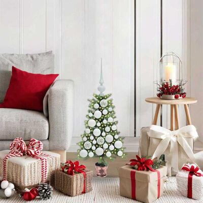 vidaXL Weihnachtsbaum mit 150 LEDs mit Ständer Grün 65 cm PE - Grün vidaXL Weihnachtsbaum mit 150 LEDs mit Ständer Grün 65 cm PE - Grün