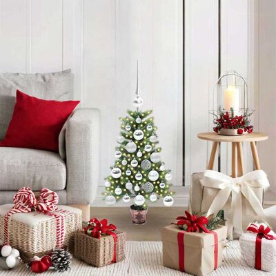 vidaXL Weihnachtsbaum mit 150 LEDs mit Ständer Grün 65 cm PE - Grün vidaXL Weihnachtsbaum mit 150 LEDs mit Ständer Grün 65 cm PE - Grün