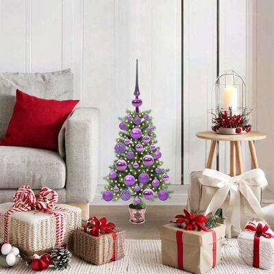 vidaXL Weihnachtsbaum mit 150 LEDs mit Ständer Grün 65 cm PE - Grün vidaXL Weihnachtsbaum mit 150 LEDs mit Ständer Grün 65 cm PE - Grün