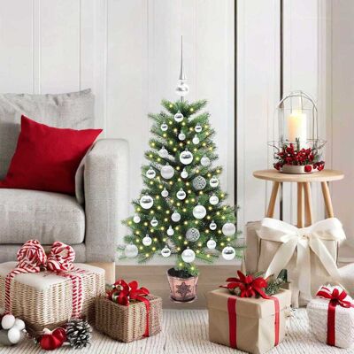 vidaXL Weihnachtsbaum mit 150 LEDs mit Ständer Grün 90 cm PE - Grün vidaXL Weihnachtsbaum mit 150 LEDs mit Ständer Grün 90 cm PE - Grün