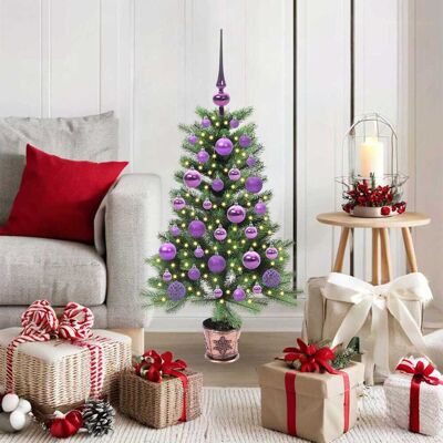 vidaXL Weihnachtsbaum mit 150 LEDs mit Ständer Grün 90 cm PE - Grün vidaXL Weihnachtsbaum mit 150 LEDs mit Ständer Grün 90 cm PE - Grün