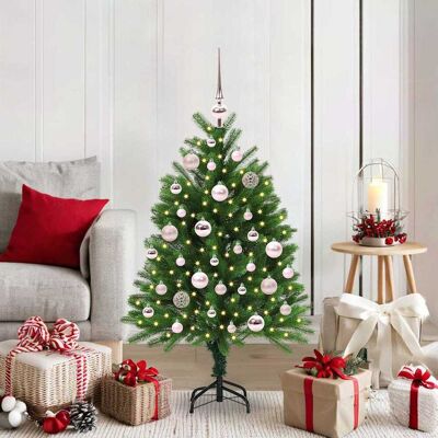 vidaXL Weihnachtsbaum mit 150 LEDs mit Ständer Grün 120 cm PE - Grün vidaXL Weihnachtsbaum mit 150 LEDs mit Ständer Grün 120 cm PE - Grün