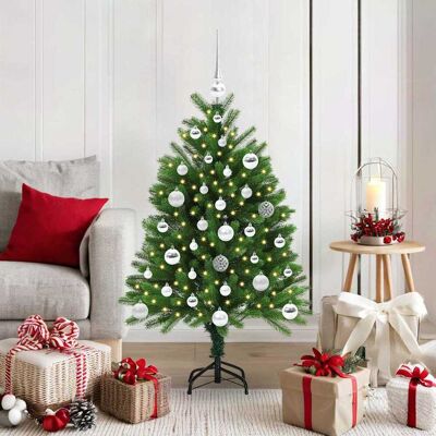 vidaXL Weihnachtsbaum mit 150 LEDs mit Ständer Grün 120 cm PE - Grün vidaXL Weihnachtsbaum mit 150 LEDs mit Ständer Grün 120 cm PE - Grün