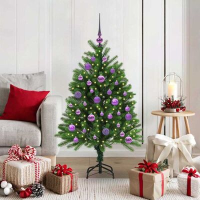 vidaXL Weihnachtsbaum mit 150 LEDs mit Ständer Grün 120 cm PE - Grün vidaXL Weihnachtsbaum mit 150 LEDs mit Ständer Grün 120 cm PE - Grün