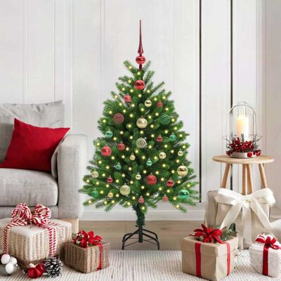 vidaXL Weihnachtsbaum mit 150 LEDs mit Ständer Grün 120 cm PE - Grün vidaXL Weihnachtsbaum mit 150 LEDs mit Ständer Grün 120 cm PE - Grün