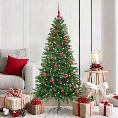 vidaXL Weihnachtsbaum mit 150 LEDs mit Ständer Grün 150 cm PE - Grün vidaXL Weihnachtsbaum mit 150 LEDs mit Ständer Grün 150 cm PE - Grün