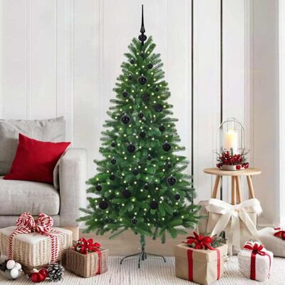 vidaXL Weihnachtsbaum mit 150 LEDs mit Ständer Grün 150 cm PE - Grün vidaXL Weihnachtsbaum mit 150 LEDs mit Ständer Grün 150 cm PE - Grün