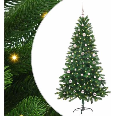 vidaXL Weihnachtsbaum mit 150 LEDs mit Ständer Grün 150 cm PE - Grün vidaXL Weihnachtsbaum mit 150 LEDs mit Ständer Grün 150 cm PE - Grün