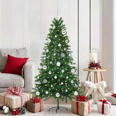 vidaXL Weihnachtsbaum mit 150 LEDs mit Ständer Grün 150 cm PE - Grün vidaXL Weihnachtsbaum mit 150 LEDs mit Ständer Grün 150 cm PE - Grün