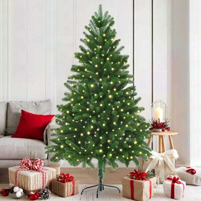 vidaXL Weihnachtsbaum mit 300 LEDs mit Ständer Grün 180 cm PE - Grün vidaXL Weihnachtsbaum mit 300 LEDs mit Ständer Grün 180 cm PE - Grün