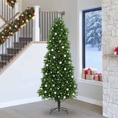 vidaXL Weihnachtsbaum mit 300 LEDs mit Ständer Grün 240 cm PE - Grün vidaXL Weihnachtsbaum mit 300 LEDs mit Ständer Grün 240 cm PE - Grün