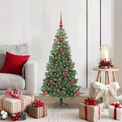 vidaXL Weihnachtsbaum mit 150 LEDs mit Ständer Grün 120 cm PVC - Grün vidaXL Weihnachtsbaum mit 150 LEDs mit Ständer Grün 120 cm PVC - Grün